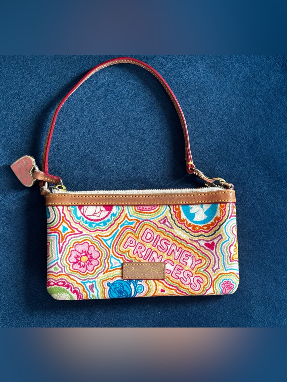 Dooney & Bourke Disney Princess Pop Sketch wristlet colorful zipper 2011